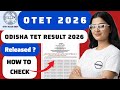 otet result 2026 | odisha tet result 2026