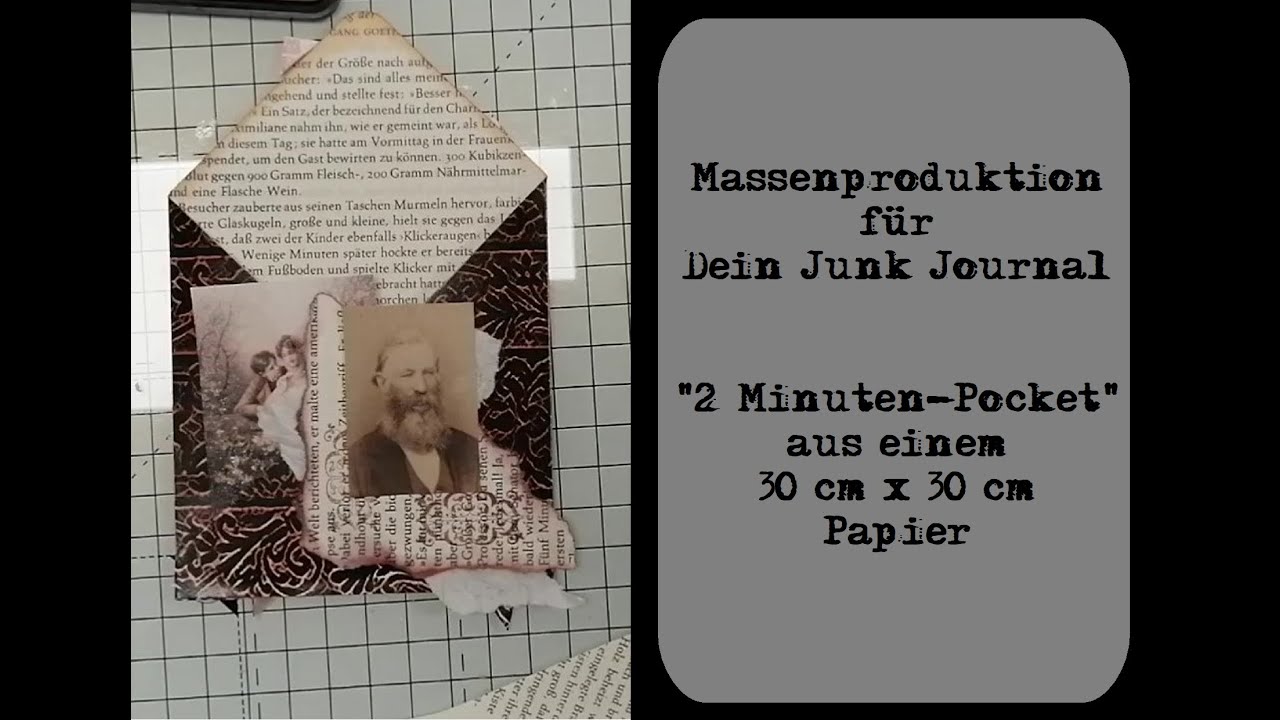 Massenproduktion für Dein Junk Journal - 2 Minuten-Pocket // Folge 10