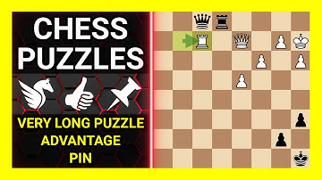 Chess Puzzles to Practice. Themes: Very long puzzle, Advantage, Pin. Learn Chess
