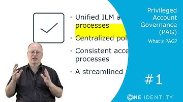 One Identity Manager | Privileged Account Governance #1 | What