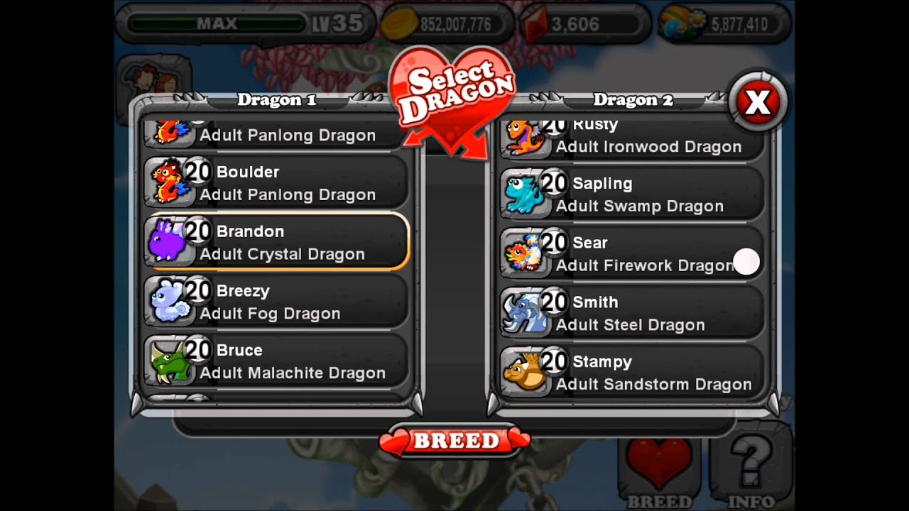 Rainbow Dragon Dragonvale Success Chart