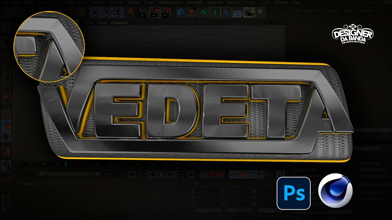 COMO TRANSFORMAR UM LOGOTIPO EM 3D (PHOTOSHOP E CINEMA 4D)