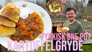annonce: Tyrkisk One Pot Kartoffelgryde (Patates Yemeği)