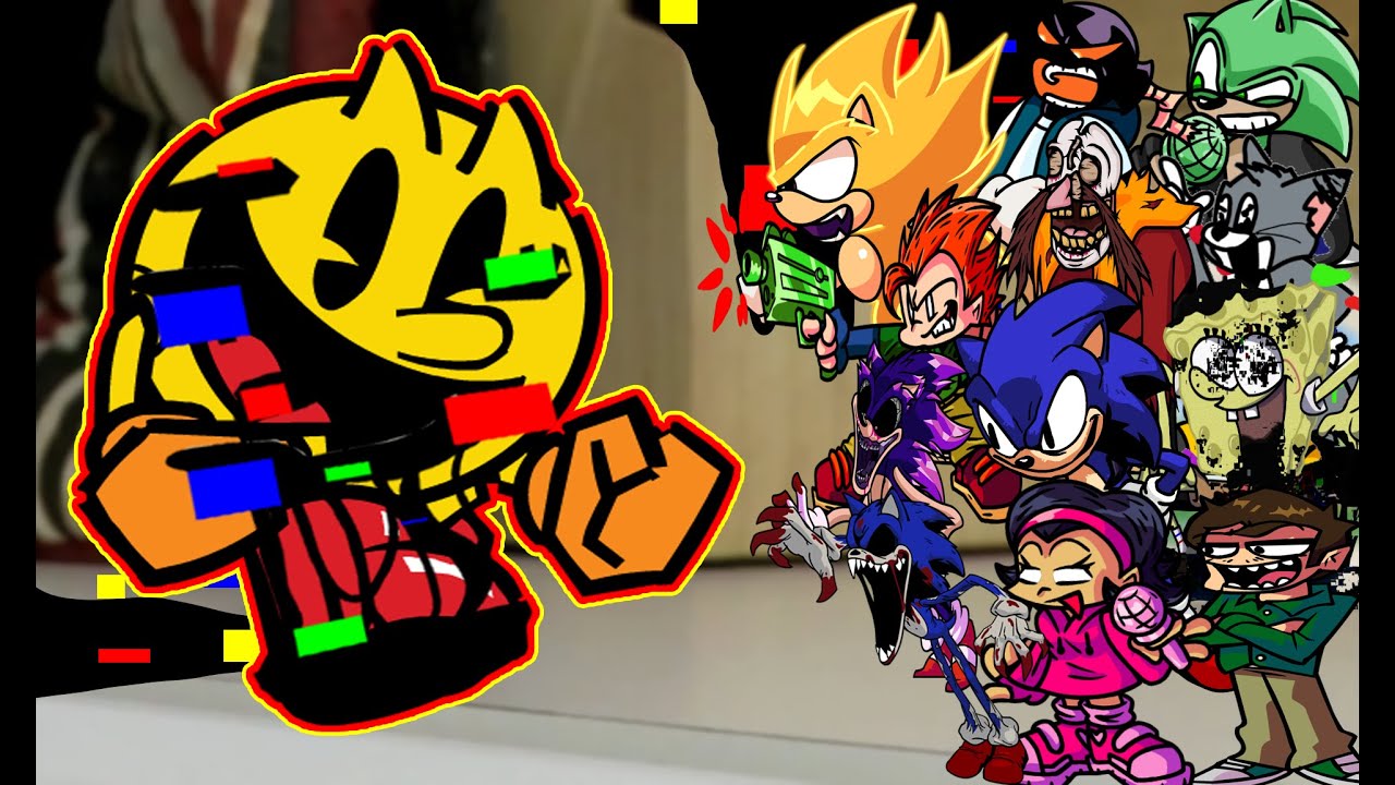 FNF Corrupted Pacman Vs Every Character 1 ( Friday Night Funkin