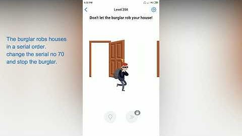 Easy Game - Dont let the burglar rob your house! - Level 208 solution