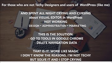 Visual Editor WordPress Not Working SOLVED!!!