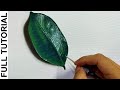 How to Paint Realistic Leaf in Acrylics / JMLisondra