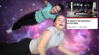 TRYING THE ALEXIS REN AB WORKOUT *INTENSE* //MASTORAKIS SISTERS