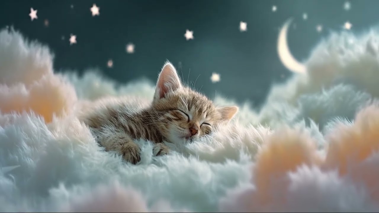 1 Hours of Cat Sleep Music 💤 Nightbreeze Piano for Drowsy Cats | Mellow Cat Dreams