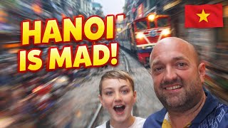 Our First Day in Hanoi 🇻🇳 | Train Street, Crazy Traffic & Cool cafes 