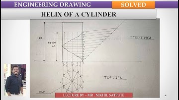 Engineering Drawing | Helix of a cylinder | Easy Drawing techniques | Learn with nikhil