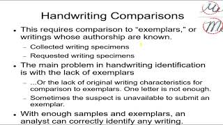 Forensics 19 Questioned Documents 1 Types of Questioned Documents, Handwriting Uniqueness, Exemplars