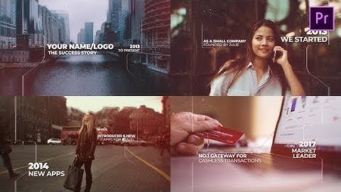 Premiere Pro Template: Parallax Timeline MOGRT + Free Font