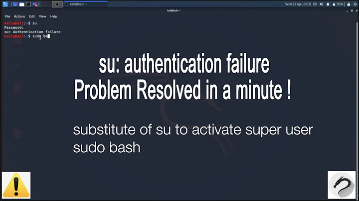 su authentication Failure Resolved!