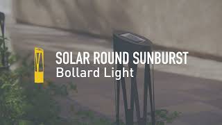 Solar Sunburst Round Bollard Light from KODA Lights |  LED Pathway Light