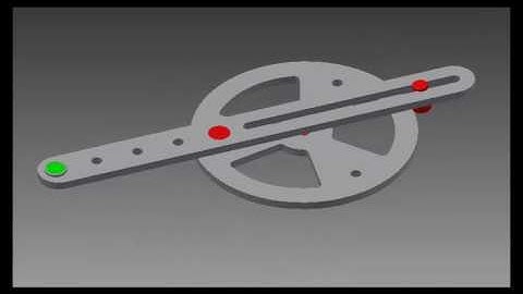 Crank and slider linkage mechanism dynamic simulation