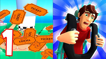 Theme Park Fun 3D! - Gameplay Walkthrough Part 1 All Max Level (Android)