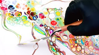 How To Create Beautiful Cells - Acrylic Pouring Swipe