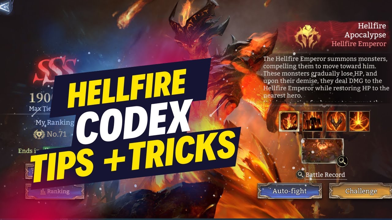 Code X Tips Hellfire Codex 4 Tips + Tricks Watcher of Realms - YouTube