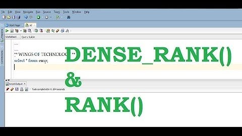 Difference Between RANK and DENSE RANK in SQL with an Example