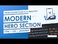 From Blank Page to Modern Hero Section ✨ | Lo-Fi Coding (HTML + CSS Animation)