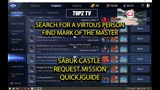 MIR 4 - FIND THE MARK OF THE MASTER | SEARCH FOR A VIRTOUS PERSON | REQUEST MISSION QUICK GUIDE