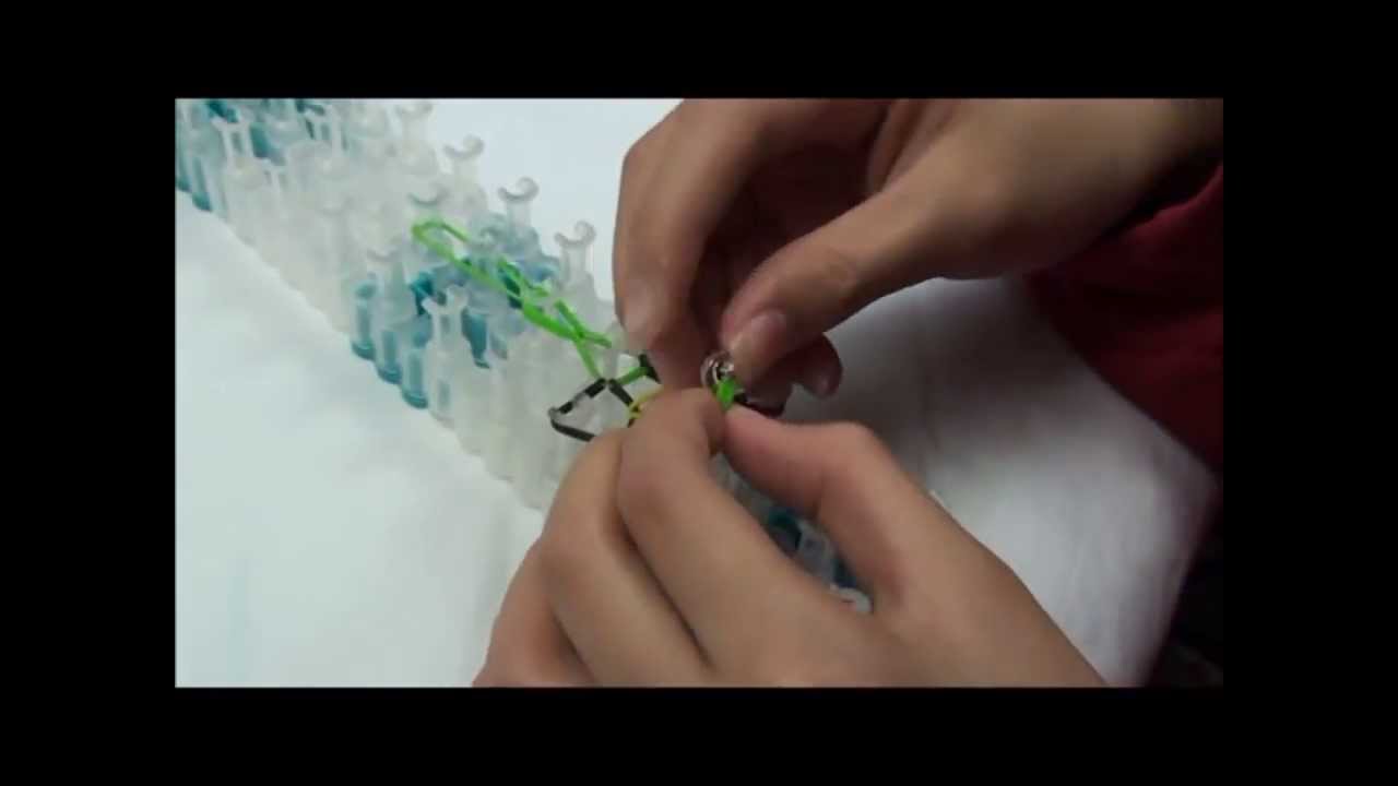Lesson 6 Rubber band ring made with Rainbow Loom® Kit YouTube