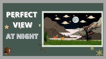 Perfect View at night|canva painting