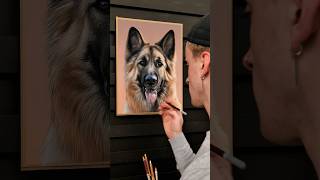 German Shepherd Pet Portrait #art #drawing #softpastel