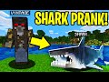 TROLLING AS A SHARK IN MINECRAFT!