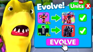 Evolving Units CHALLENGE in Toilet Tower Defense!