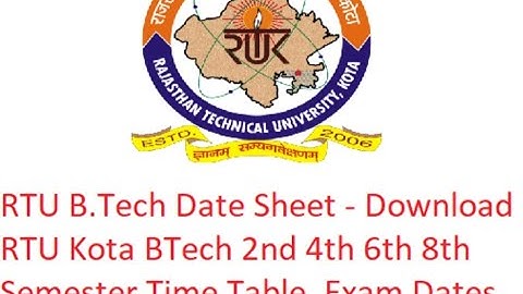 RTU B.TECH 8 SEM EXAM PLANNING PAPER PATTERN MARKING SCHEME