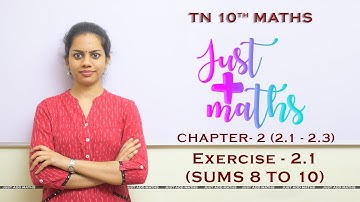 TN 10th Maths | Chapter 2 | Numbers and Sequences | Exercise 2.1 | Part 3 | By Aarthy