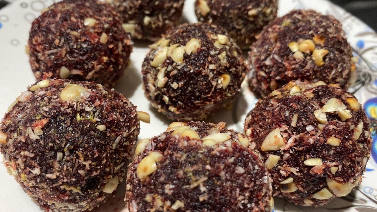 High Protein Carrot-Beetroot Balls|Healthy Sweet Recipe|Carrot-Beetroot Laddu in Prahasa Recipes