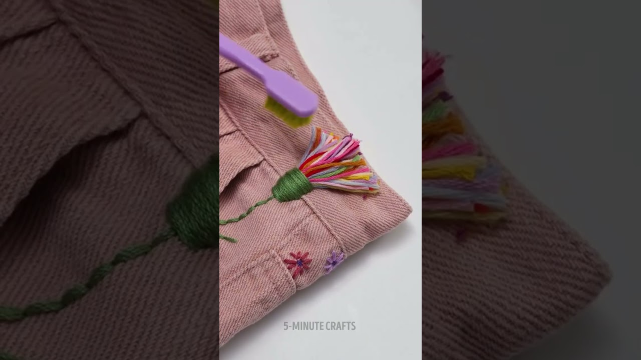Creative and Easy Jeans Embroidery Design 👖🧵 