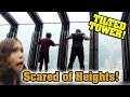 REAL LIFE TILTED TOWER!!! Scared of Heights!  Pizza Pizza Pizza! 360 Chicago Sightseeing!