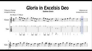 Vignette de la vidéo "Gloria in Excelsis deo Guitar Tablature Sheet music for Tab Guitar C Christmas Carol"