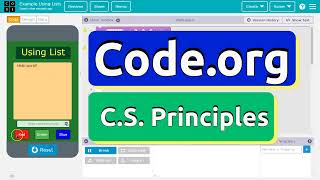 Code.org Printing Lists | Number and Print Each Item or Print Complete List | C.S. Principles