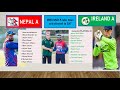Nepal A vs Ireland Wolves 1st OD Match