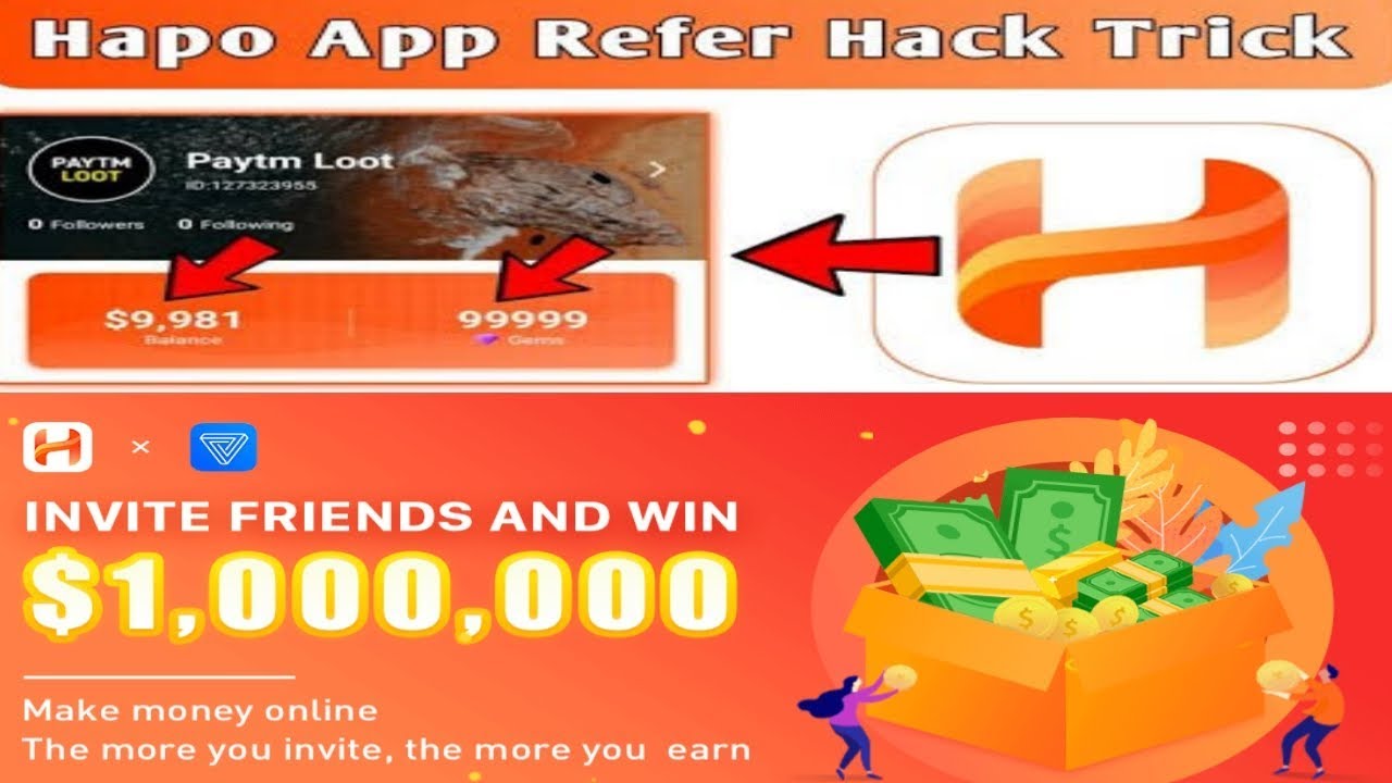 Hapo App Unlimited Refer Hack Trick 100$ Day 🔥🔥🔥🔥🔥🔥