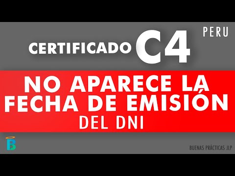 En el certificado de DNI C4 no aparece la fecha de emisión del DNI