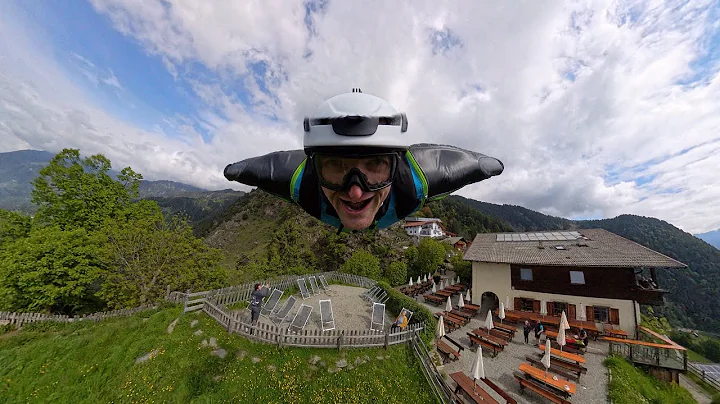 Wingsuit flying over my family