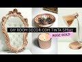 DIY ROOM DECOR USANDO TINTA SPRAY | DECOR ROSE GOLD/COBRE