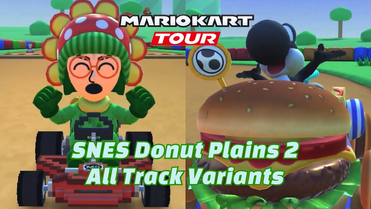 Mario Kart Tour: SNES Donut Plains 2 (All Track Variants) - YouTube