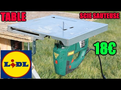 LIDL table de scie sauteuse PARKSIDE PSST A1 guide de coupe courbes JIGSAW TABLE STICHSÄGETISCH @BricovideoOvh