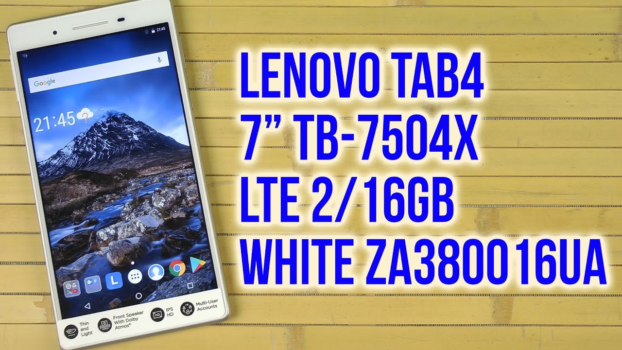 Распаковка Lenovo Tab4 7" TB-7504X LTE 2/16GB White ZA380016UA - YouTube