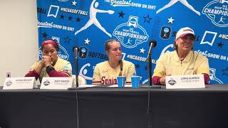 FSU Softball | Lonni Alameda discusses season-ending loss to UCF in Tallahassee Regional
