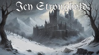 ICY STRONGHOLD | Winter Storm Ambience with Howling Wind Sound, Gentle Ambient Fantasy Music | ASMR