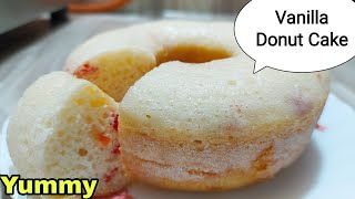 Donut Cake Recipe In Kadai Using Vanilla Cake Premix Donut Cake Recipe Without Egg & Oven At Home