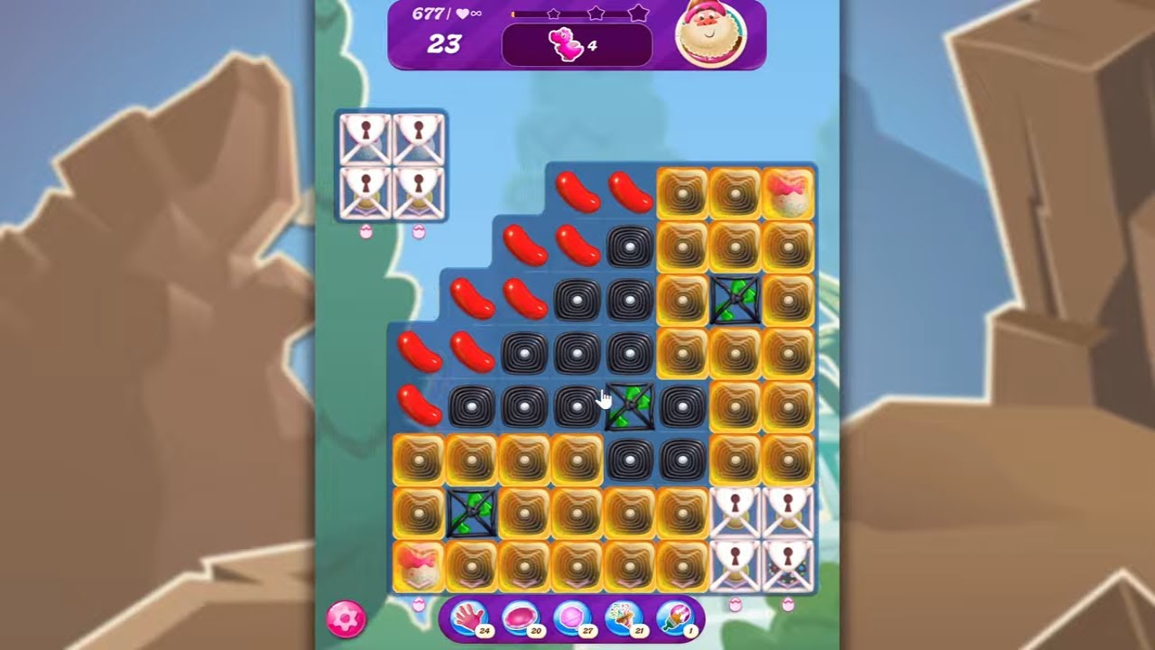 Candy Crush Saga LEVEL 677 NO BOOSTERS (new version)🐟☑️